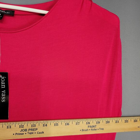 Joan Vass Dress Womens Medium Pink Black Sleeveless Colorblock Casual Stretch - Picture 5 of 11